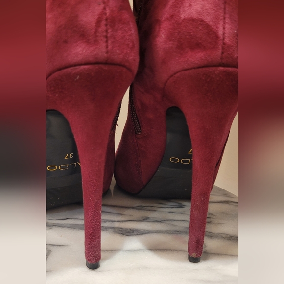 Aldo Wine-Burgundy over-the-knee high boots, size 7 - Picture 6 of 9